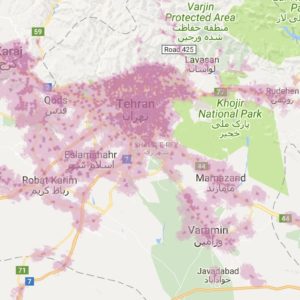 پوشش دهی اینترنت نسل 4 اپراتور رایتل در استان تهران