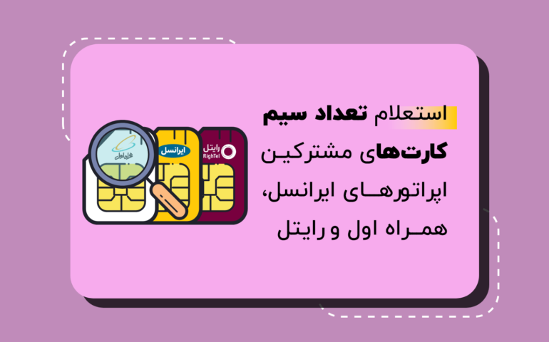 استعلام تعداد سیم کارت‌های مشترکین اپراتورهای ایرانسل، همراه اول و رایتل